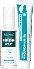 Ebanel Bundle of Lidocaine Numbing Spray, and Hemorrhoid Master - Maple Wellness Supplements