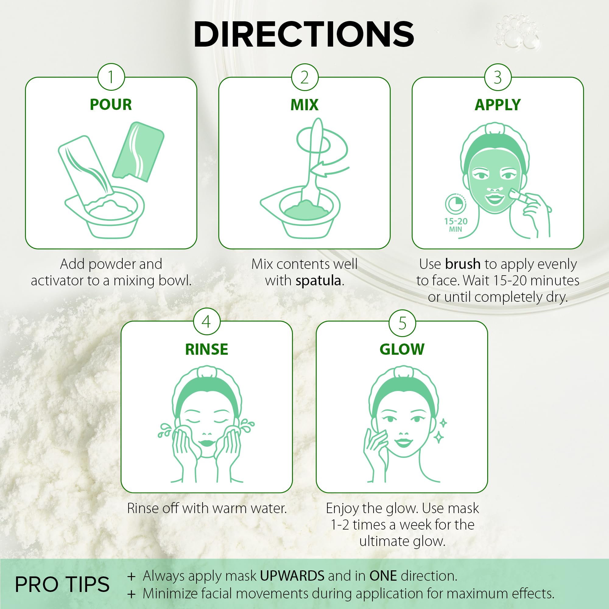 Ebanel Collagen Peptides Wash-Off Face Mask Set, 8 Pack Instant Skin Tightening and Lifting Masks, Brightening Face Mask with Niacinamide, Glutathione, Hyaluronic Acid, Vitamin C, Cica, B5, Albumen - Maple Wellness Supplements