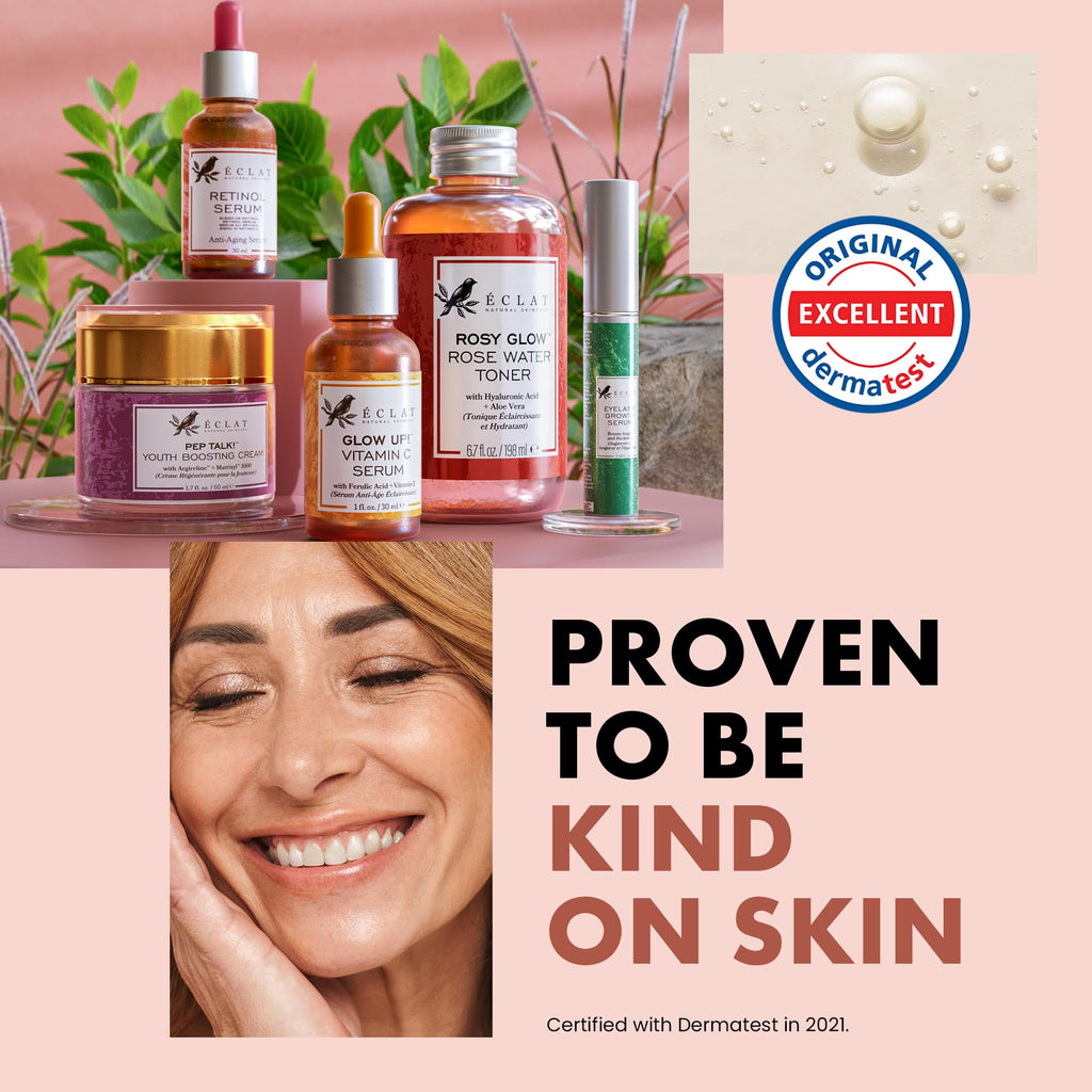 Eclat Skincare Rose Water Toner – Hydrating Toner for Face - Rosewater with Hyaluronic Acid & Aloe Vera - Alcohol Free & Skin Soothing Formula - Rejuvenating & Calming Facial Skin Care - Maple Wellness Supplements