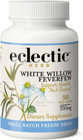 Eclectic Institute Raw Fresh Freeze-Dried Non-GMO White Willow - Feverfew | Support Body's Response to Occasional Pain | 90 CT (350 mg) - TrustMedUSA