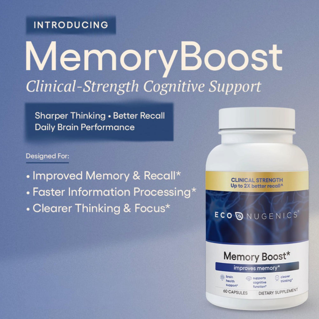EcoNugenics Memory Boost Supplement – Clinically Studied Ingredients to Support Brain Focus & Health – Nootropic Formula with Bacopa Monnieri, Boswellia Serrata - TrustMedUSA