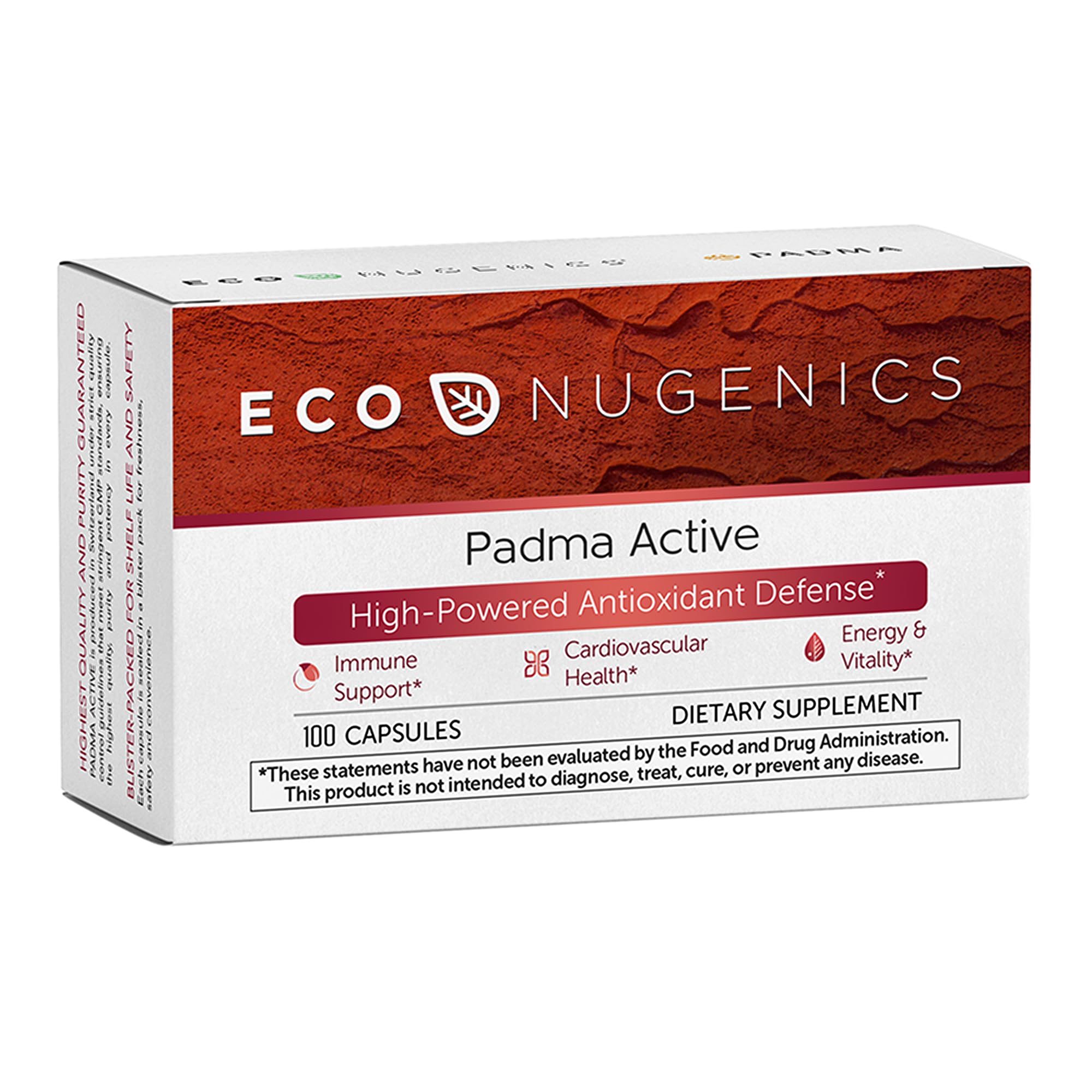 EcoNugenics Padma Active for Women & Men: Vitamin C Supplement for Collagen Formation, Energy Levels, and Immune System, Cellular & Antioxidant Support – Tibetan Recipe of Natural Herbs & Minerals - TrustMedUSA