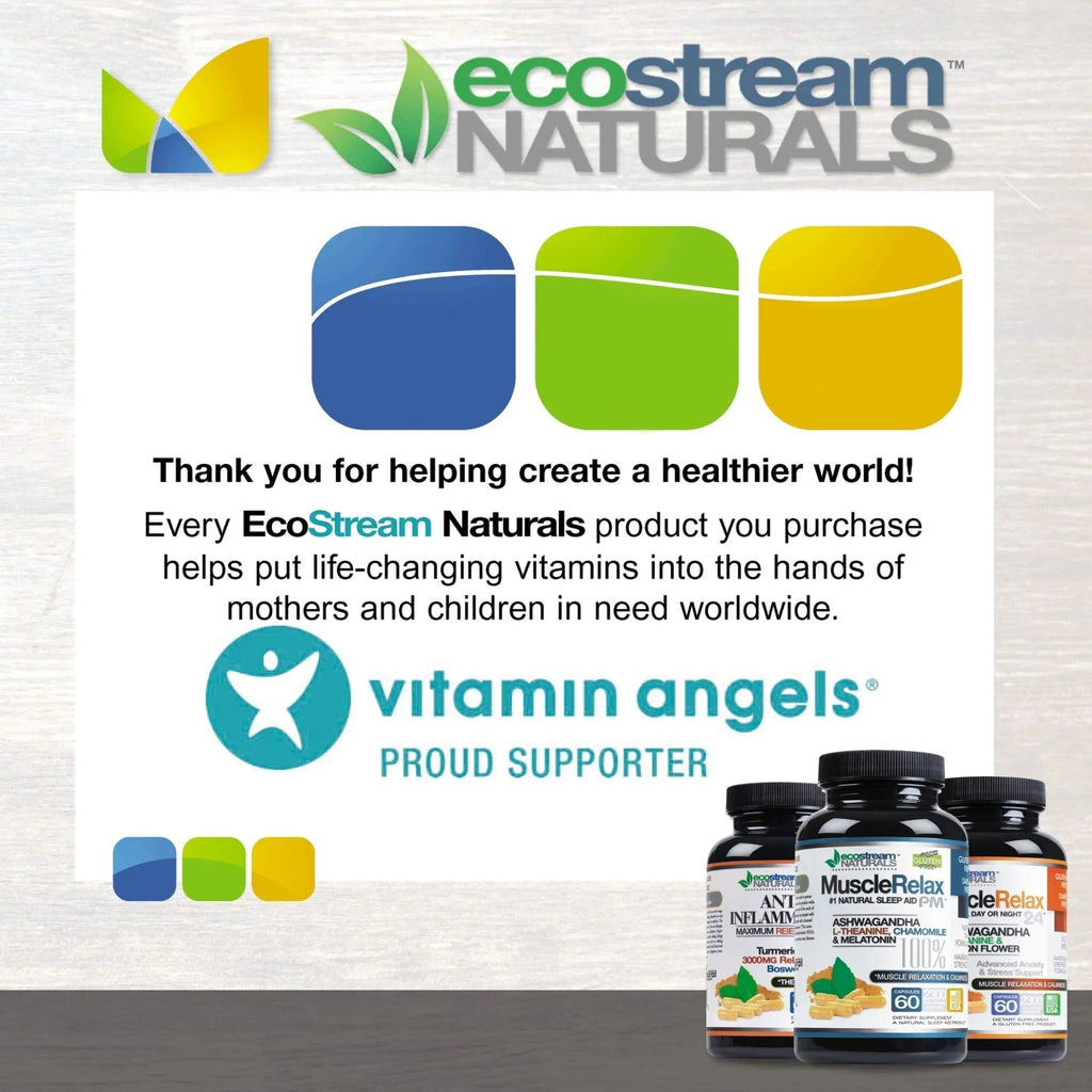 ecostream Naturals MAX 2650mg Nitric Oxide Booster L-Arginine - L-Citruline and Astragin - Time Release 2650 MAX Formula - TrustMedUSA