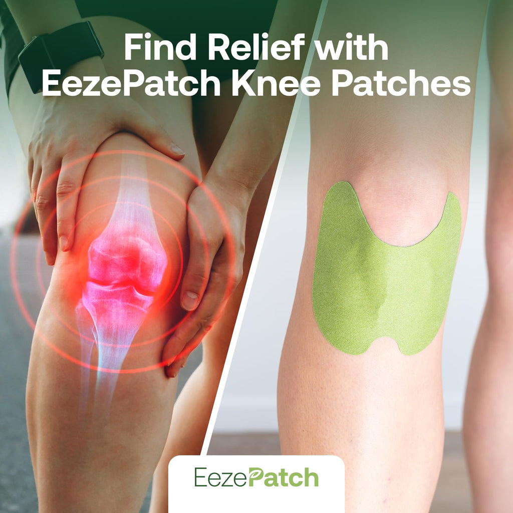 EezePatch® Herbal Knee Relief Patches (10 Count) – Natural Joint Support for Knee Discomfort, Mobility & Flexibility – Herbal Extracts for Soothing Relief – Easy-to-Apply Patches - Maple Wellness Supplements