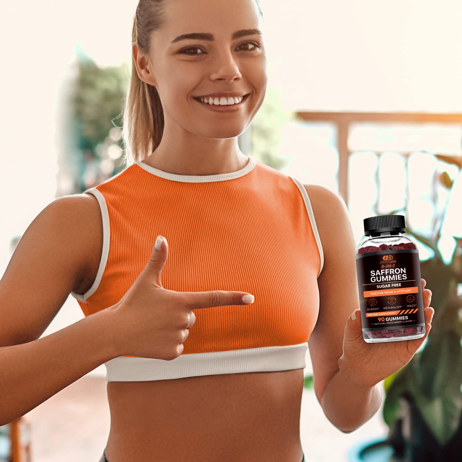 Effective Nutra Saffron Gummies for Adults 88.5mg - Mood Support & Stress Relief with GABA, Passion Flower - 5-in-1 Formula - Sugar-Free, Vegan, Non-GMO, Made in USA - 90 Count (45-Day Supply) - Maple Wellness Supplements