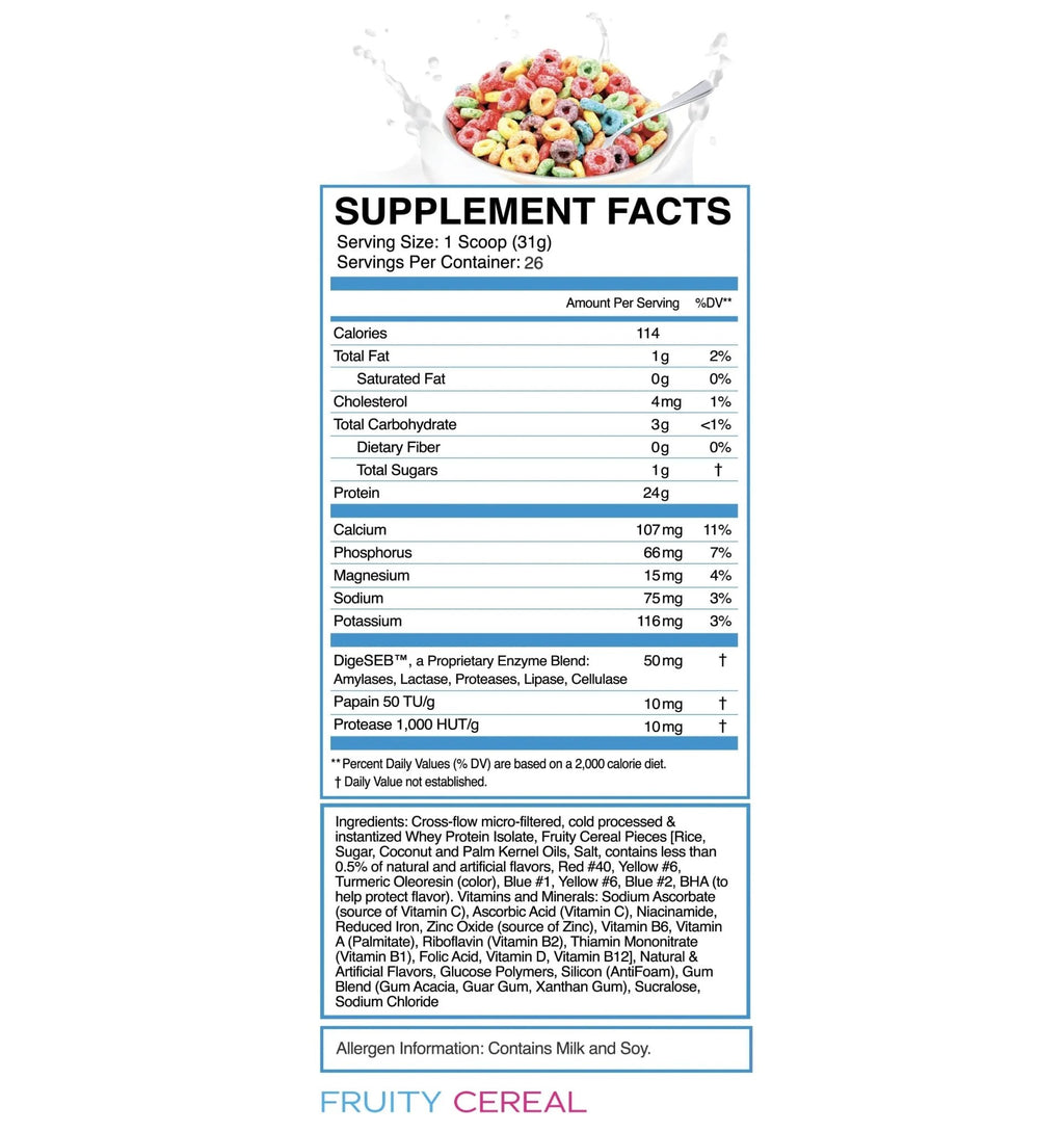 eFlow Nutrition 100% Whey Protein Isolate - Gluten & Lactose-Free Digestive Enzymes - TrustMedUSA