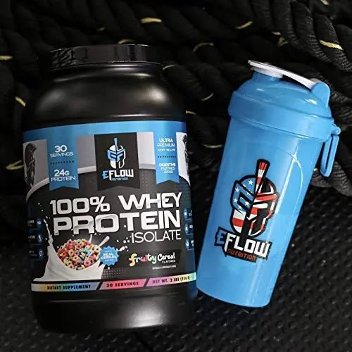 eFlow Nutrition 100% Whey Protein Isolate - Gluten & Lactose-Free Digestive Enzymes - TrustMedUSA