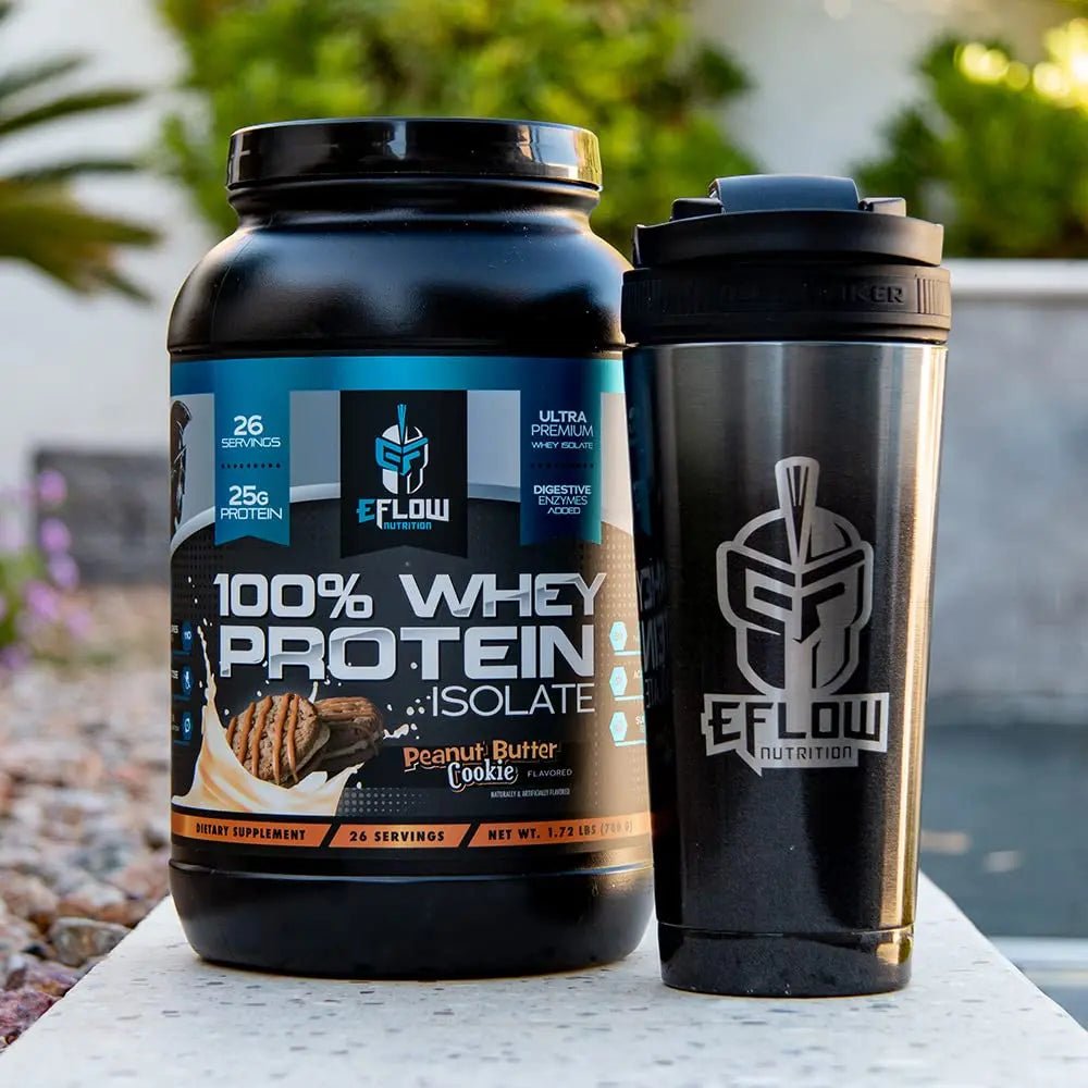 eFlow Nutrition 100% Whey Protein Isolate - Lactose-Free Digestive Enzymes Added - TrustMedUSA
