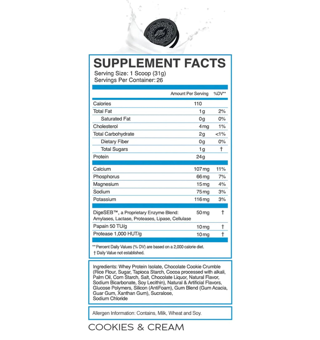 eFlow Nutrition 100% Whey Protein Isolate - Lactose-Free Digestive Enzymes Added - TrustMedUSA