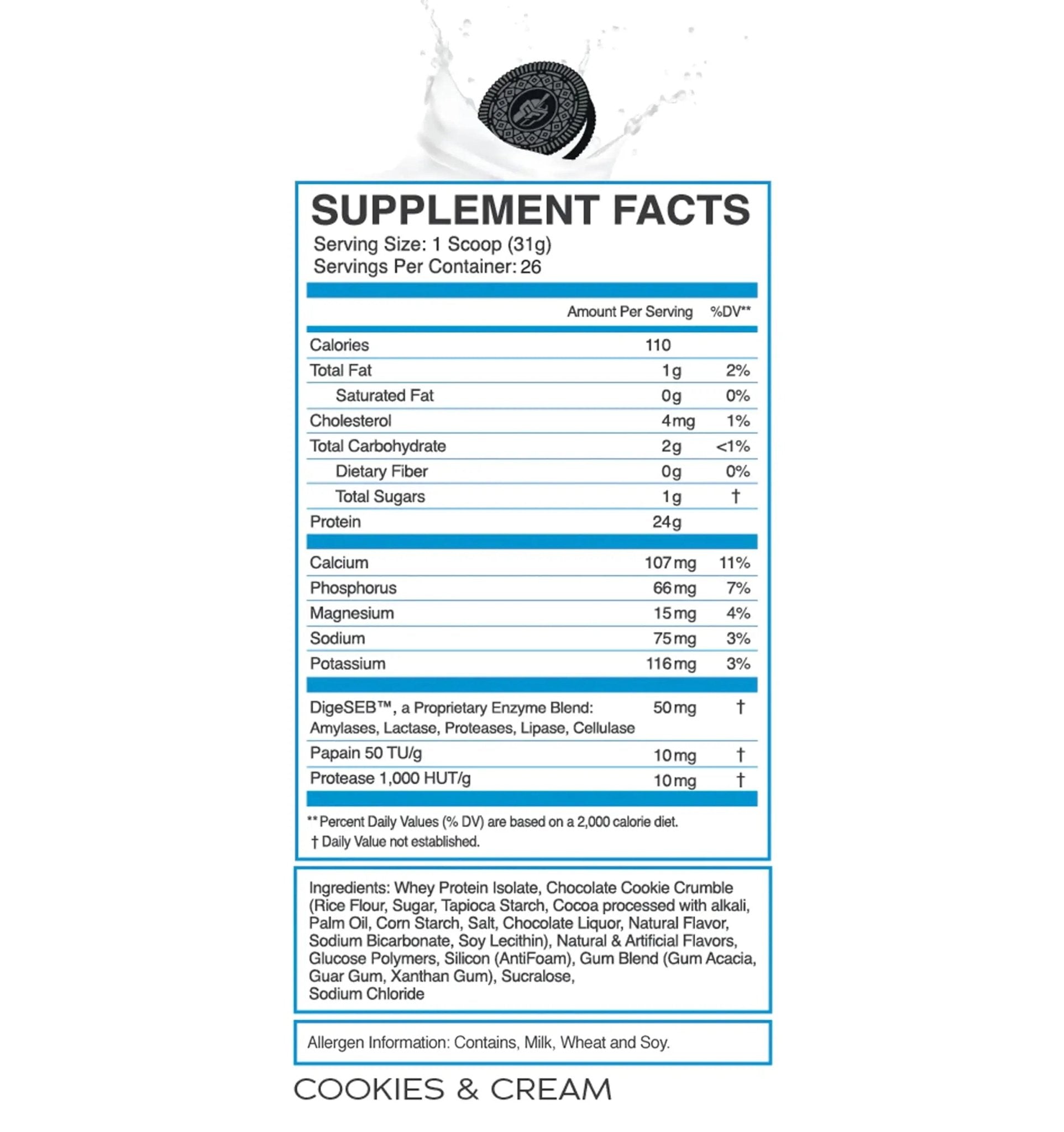 eFlow Nutrition 100% Whey Protein Isolate - Lactose-Free Digestive Enzymes Added - TrustMedUSA