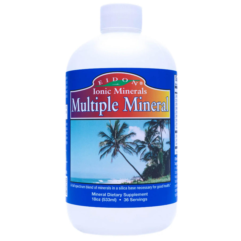 Eidon Multiple Minerals Supplement - Ionic Trace Mineral Drops for Water, with Zinc, Potassium, Chromium, & Magnesium, Natural Liquid Vitamins, Sugar Free & Bioavailable, for Men & Women - 18 oz - TrustMedUSA