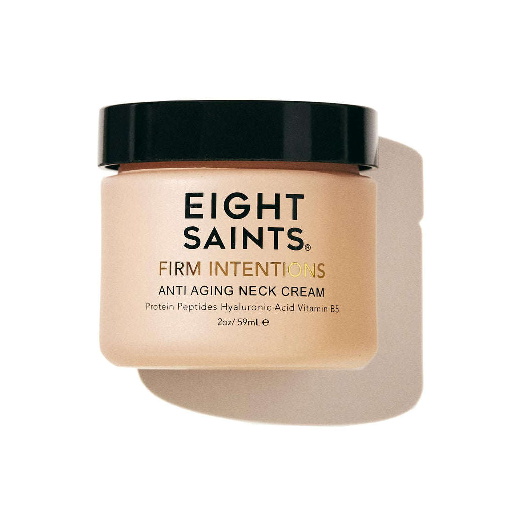Eight Saints Firm Intentions Anti Aging Neck Cream For Firming Skin and Reducing Wrinkles, with Protein Peptides, Hyaluronic Acid, and Niacinamide, 2 Ounces - Maple Wellness Supplements