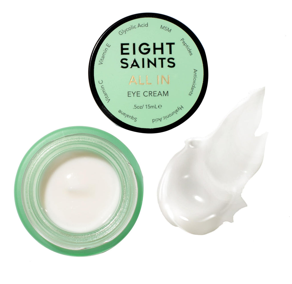 Eight Saints Skin Care All In Eye Cream, Natural and Organic Anti Aging Under Eye Cream to Reduce Puffiness, Wrinkles, and Under Eye Bags, Dark Circles Under Eye Treatment, 0.5 Ounces - TrustMedUSA