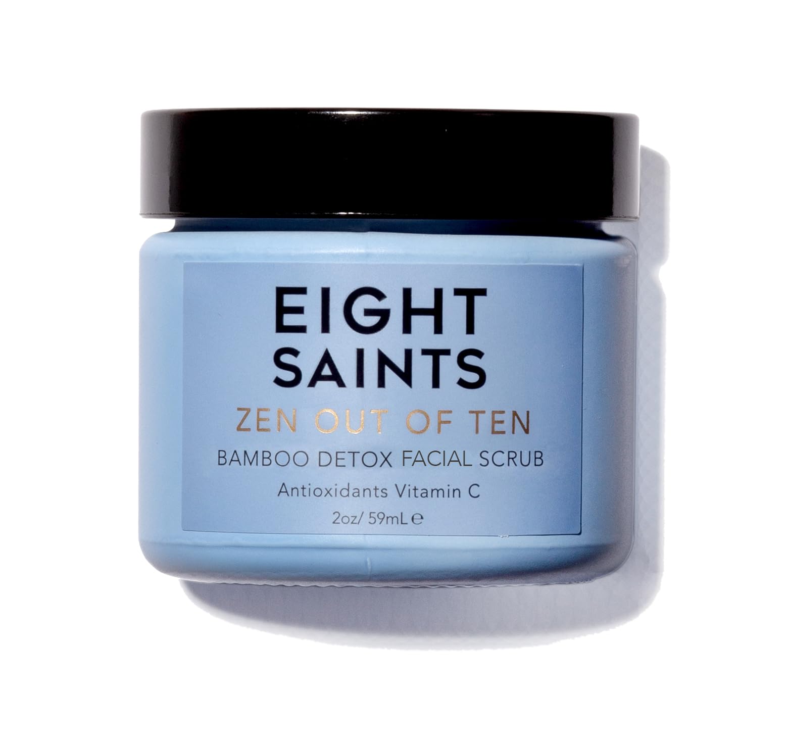 Eight Saints Zen Out Of Ten Bamboo Detox Face Scrub Exfoliator, Daily Exfoliating Facial Scrub With Bamboo Fibers to Unclog Pores, Blackheads, Blemishes, and Dull Skin, with Vitamin C & Aloe Vera, 2oz - Maple Wellness Supplements