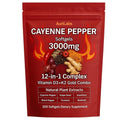 EILTEAU AuriLabs Cayenne Pepper Softgels Supplement, Supports Leg Vein, Heart and Blood Vessel Health, with Vitamin E D3+K2 and Extracts of Grape Seed, Hawthorn, Beetroot and Others (1) - TrustMedUSA