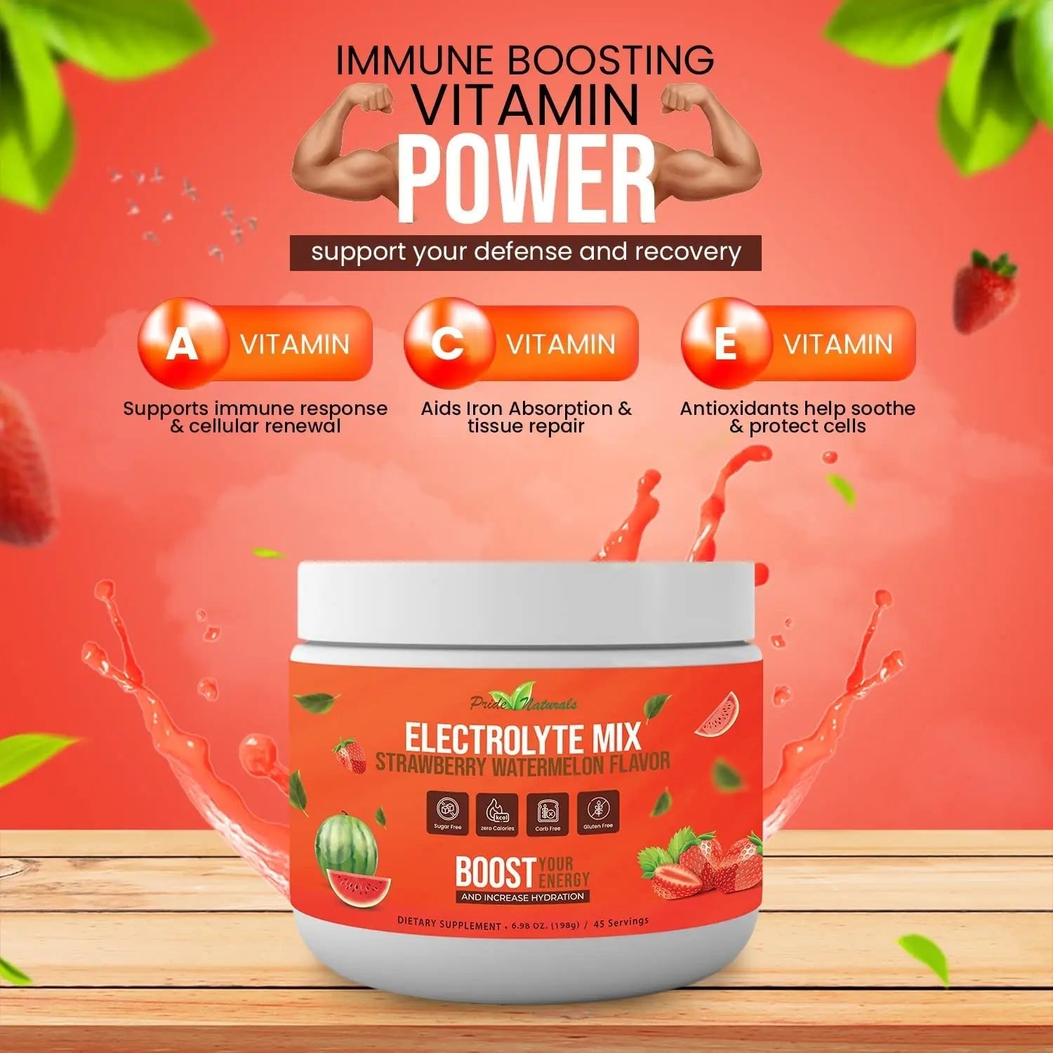 Electrolyte Powder - Refreshing Workout Recovery Electrolytes, Sugar Free, Gluten Free - TrustMedUSA