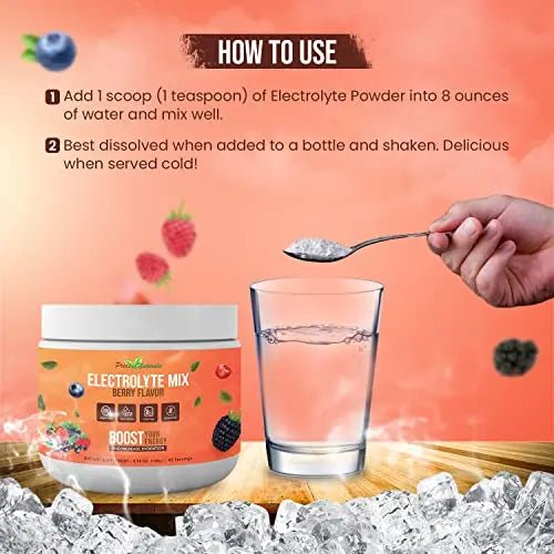 Electrolyte Powder - Refreshing Workout Recovery Electrolytes, Sugar Free, Gluten Free - TrustMedUSA