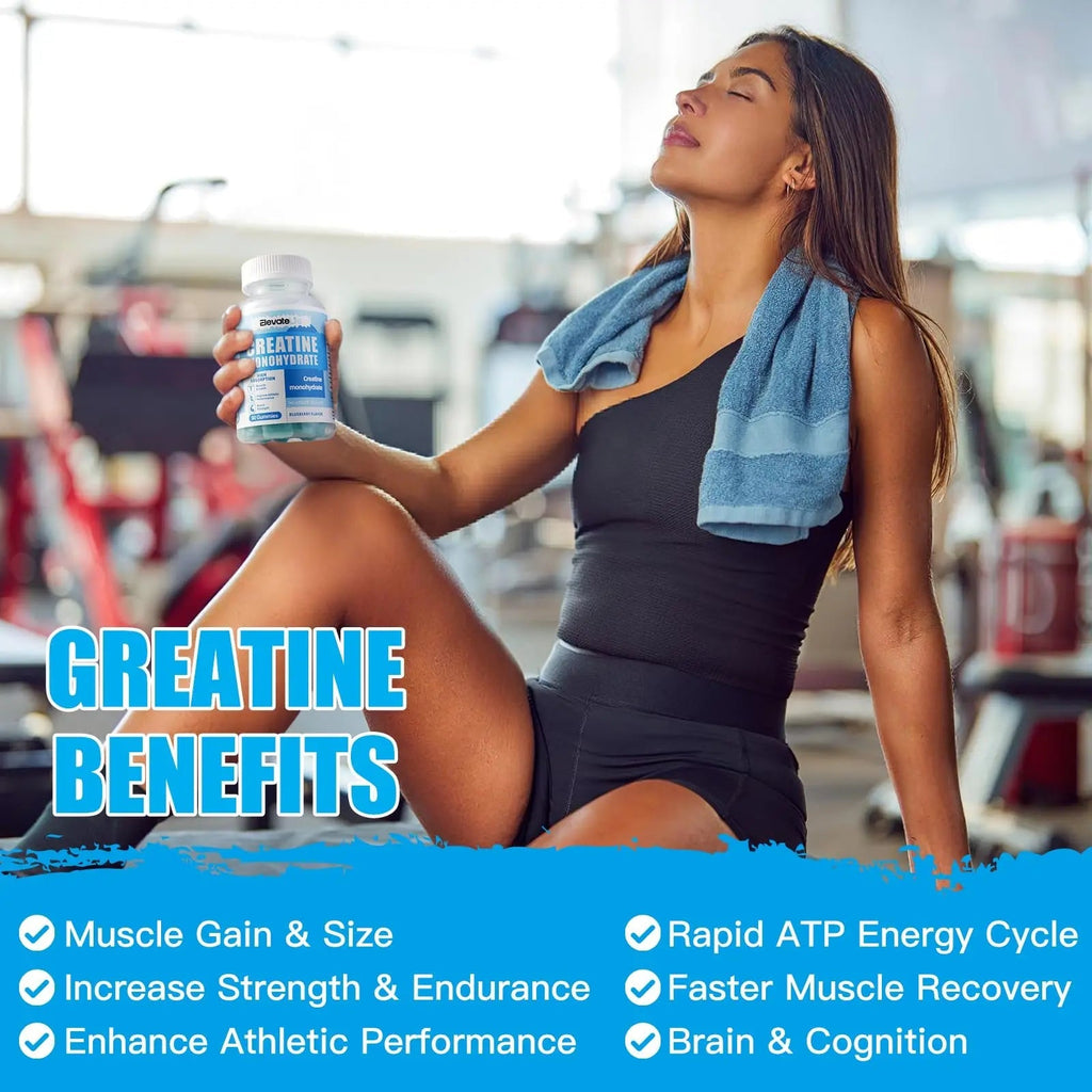 ElevateLife Creatine Monohydrate Gummies 5000mg for Men & Women, Chewables - TrustMedUSA