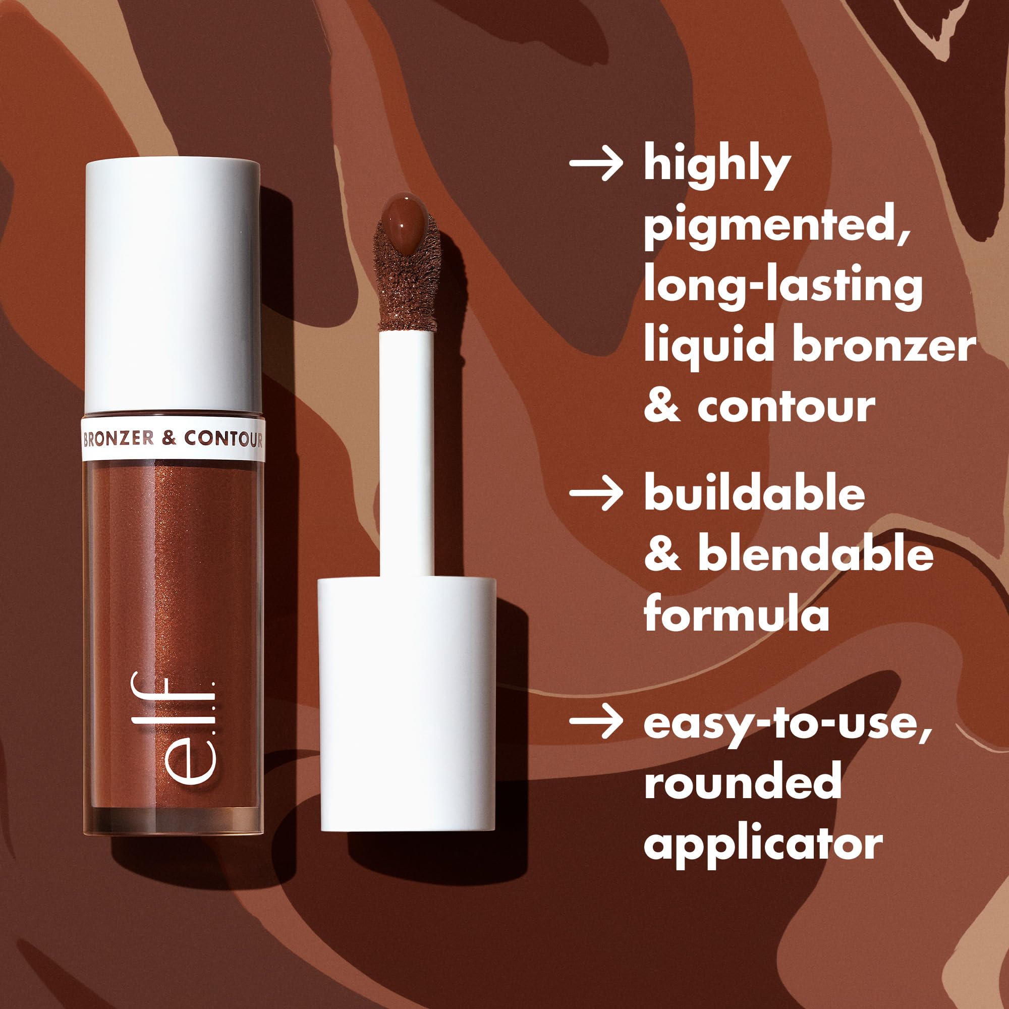 e.l.f. Camo Liquid Bronzer & Contour, Silky Highly Pigmented Formula, Creates a Long-Lasting Bronzed Glow & Natural Look, Vegan & Cruelty-Free, 2 Fair/Light - TrustMedUSA