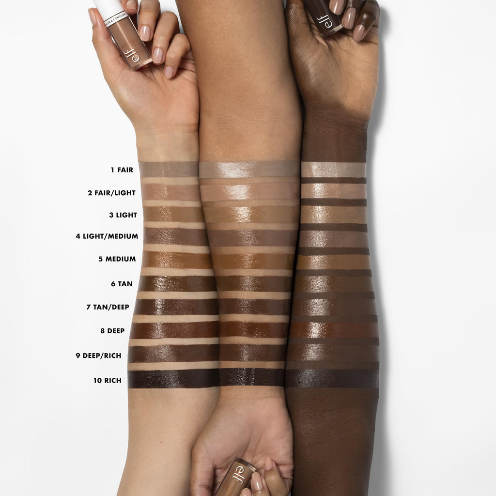e.l.f. Camo Liquid Bronzer & Contour, Silky Highly Pigmented Formula, Creates a Long-Lasting Bronzed Glow & Natural Look, Vegan & Cruelty-Free, 2 Fair/Light - TrustMedUSA