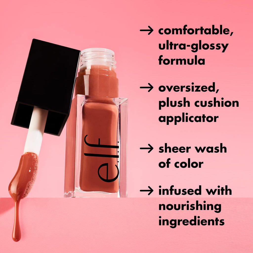 e.l.f. Glow Reviver Lip Oil, Nourishing Tinted Lip Oil For A High-shine Finish, Infused With Jojoba Oil, Vegan & Cruelty-free, Jam Session - TrustMedUSA