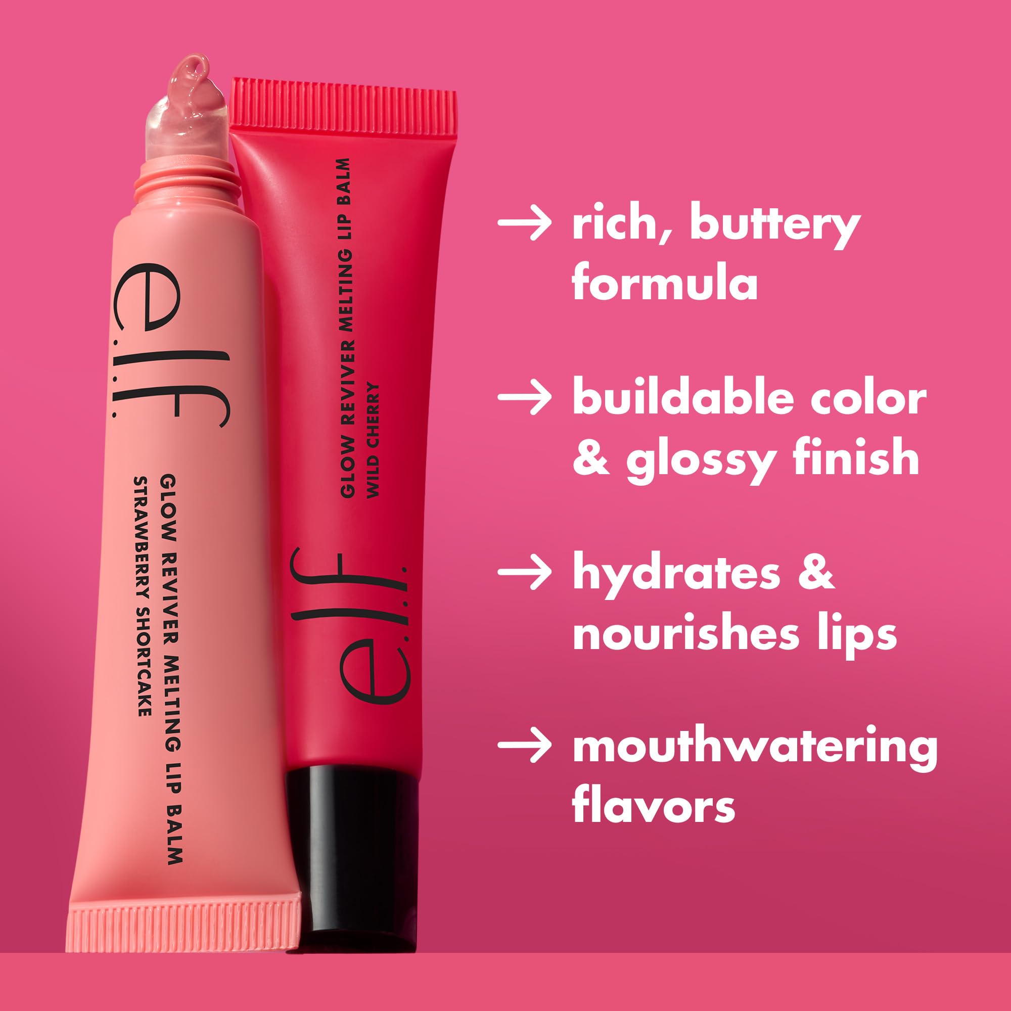 e.l.f. Glow Reviver Melting Lip Balm, Hydrating Tinted Lip Balm For A Glossy Finish & Soft, Supple Lips, Vegan & Cruelty-Free, Blackberry Sorbet - TrustMedUSA