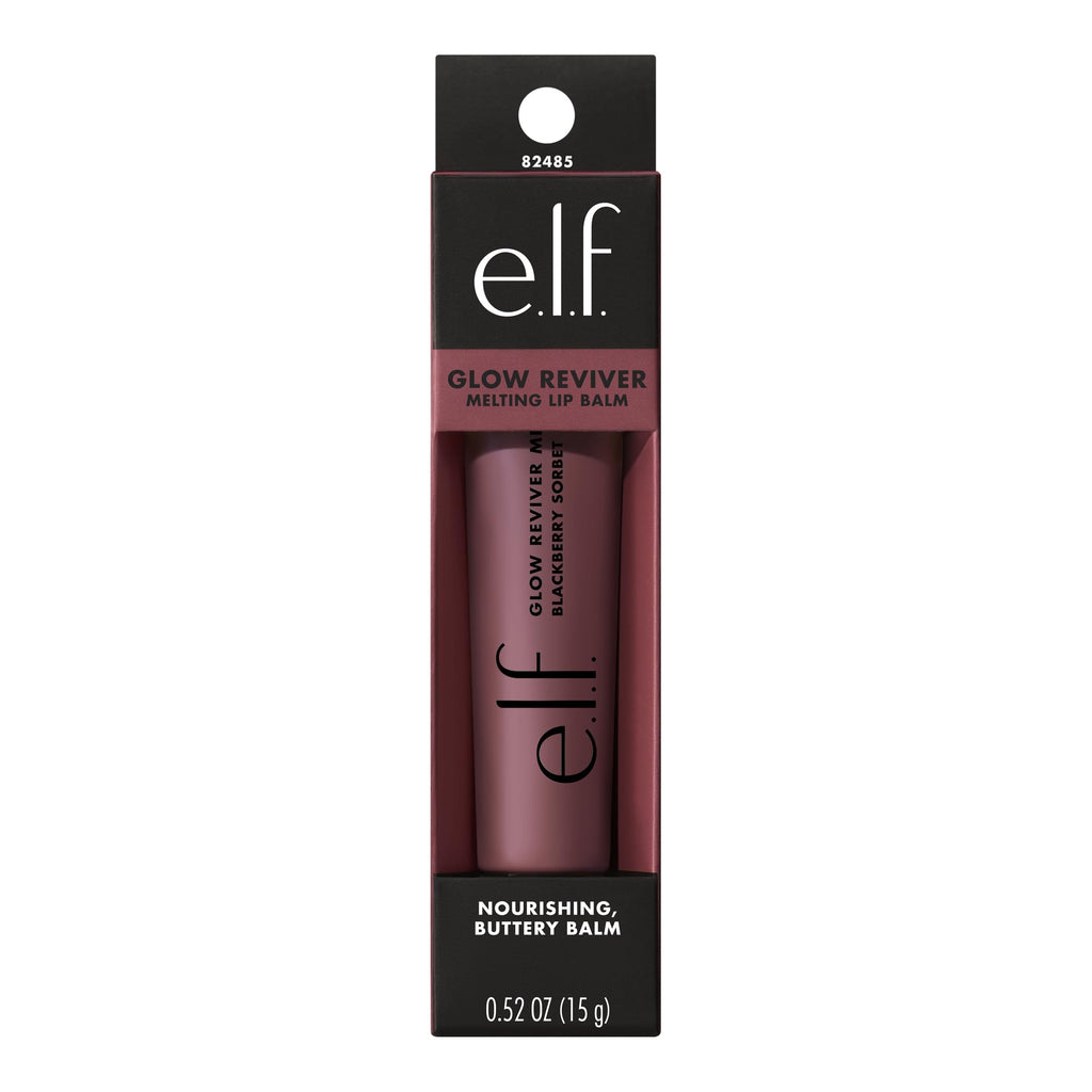 e.l.f. Glow Reviver Melting Lip Balm, Hydrating Tinted Lip Balm For A Glossy Finish & Soft, Supple Lips, Vegan & Cruelty-Free, Blackberry Sorbet - TrustMedUSA