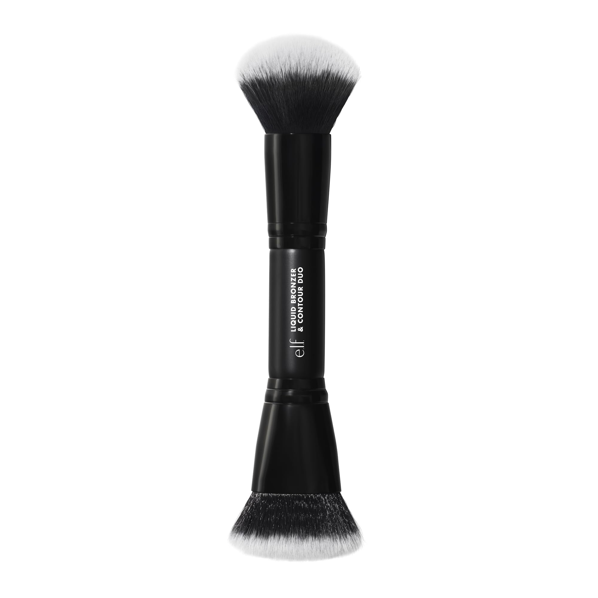 e.l.f. Liquid Bronzer & Contour Duo Brush, Silky Highly Pigmented Formula with Dual-ended Makeup Brush, Synthetic Bristles, 100% Vegan and Cruelty-Free - TrustMedUSA