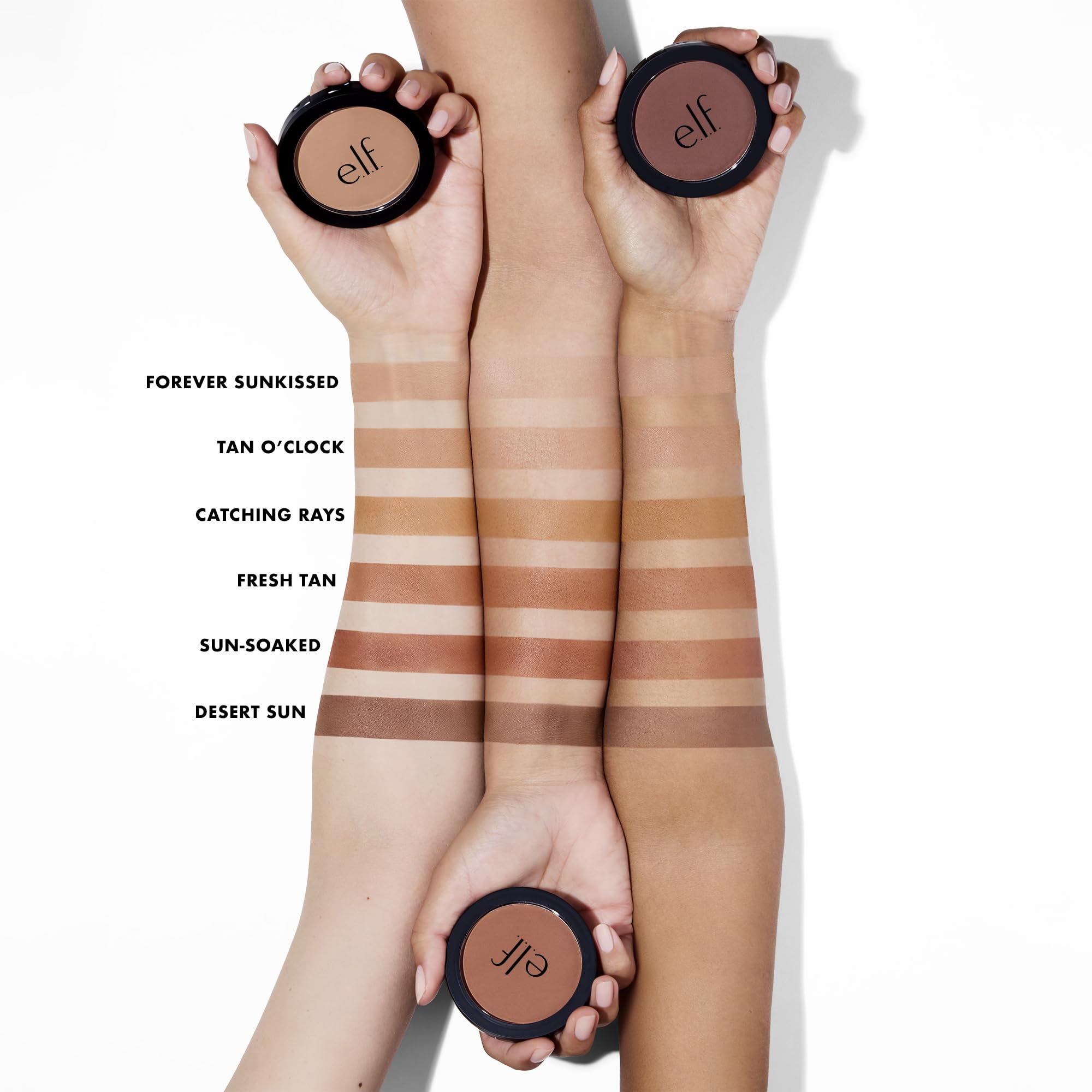 e.l.f. Primer-infused Bronzer, Long-Wear, Matte, Bold, Lightweight, Blends Easily, Contours Cheeks, Forever Sun Kissed, All-Day Wear, 0.35 Oz - TrustMedUSA