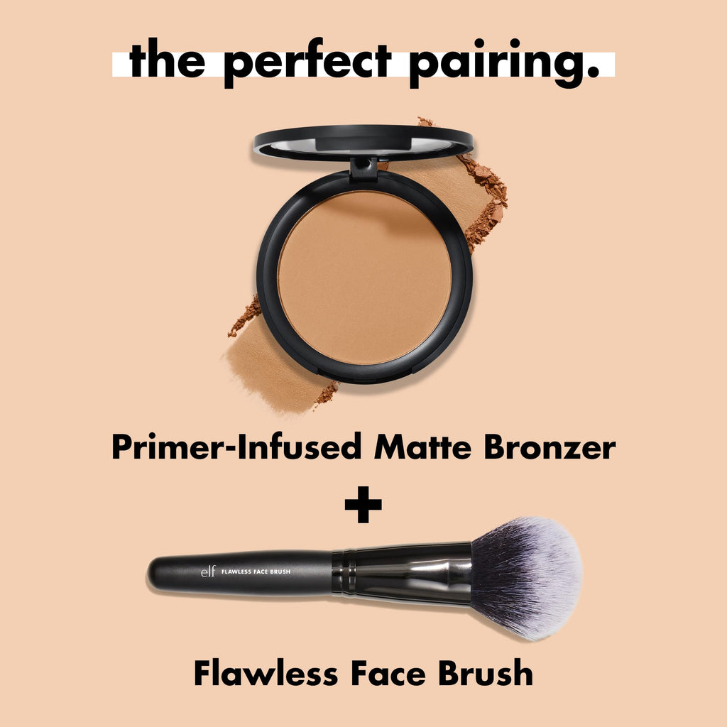 e.l.f. Primer-infused Bronzer, Long-Wear, Matte, Bold, Lightweight, Blends Easily, Contours Cheeks, Forever Sun Kissed, All-Day Wear, 0.35 Oz - TrustMedUSA
