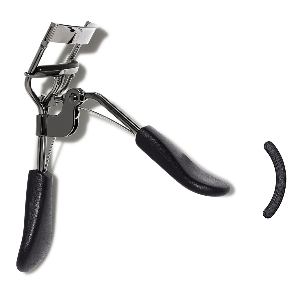 e.l.f. Pro Eyelash Curler, Strong, Contoured, Eye-Opening, Voluminous Lashes, Includes Additional Rubber Replacement Pad, Silver - TrustMedUSA