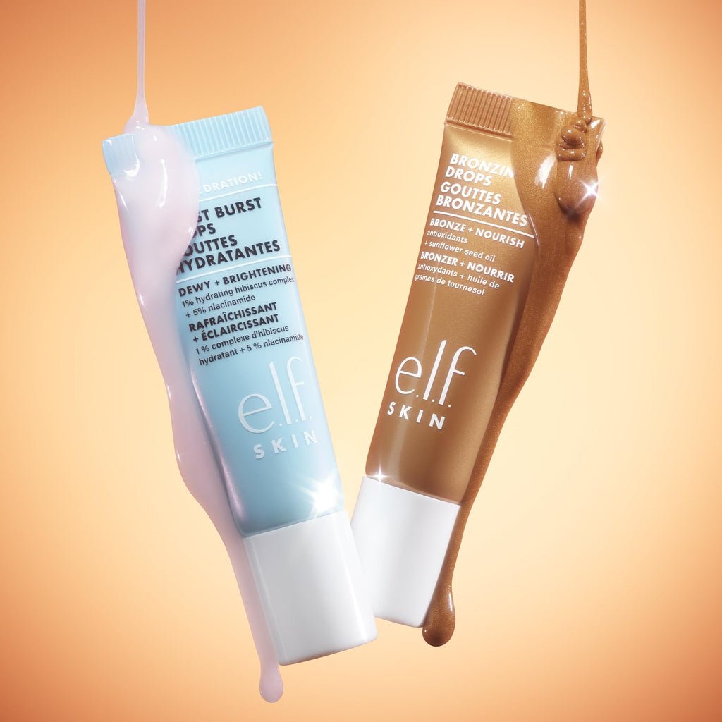e.l.f. SKIN The Hottest Drops Duo, Holy Hydration! Thirst Burst & Bronzing Skincare Set, For A Dewy, Sun-Kissed Look, Vegan & Cruelty-Free - TrustMedUSA