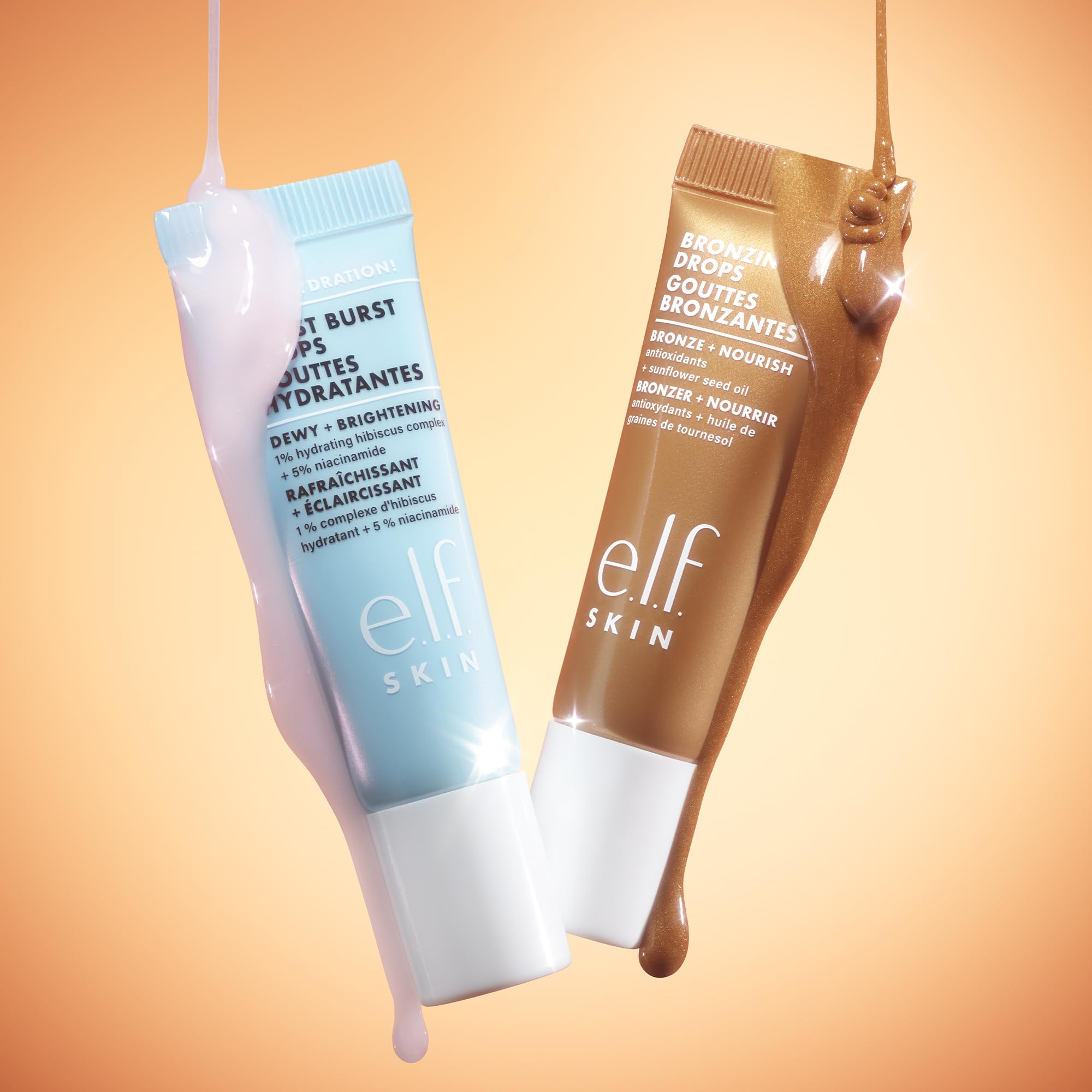 e.l.f. SKIN The Hottest Drops Duo, Holy Hydration! Thirst Burst & Bronzing Skincare Set, For A Dewy, Sun-Kissed Look, Vegan & Cruelty-Free - TrustMedUSA