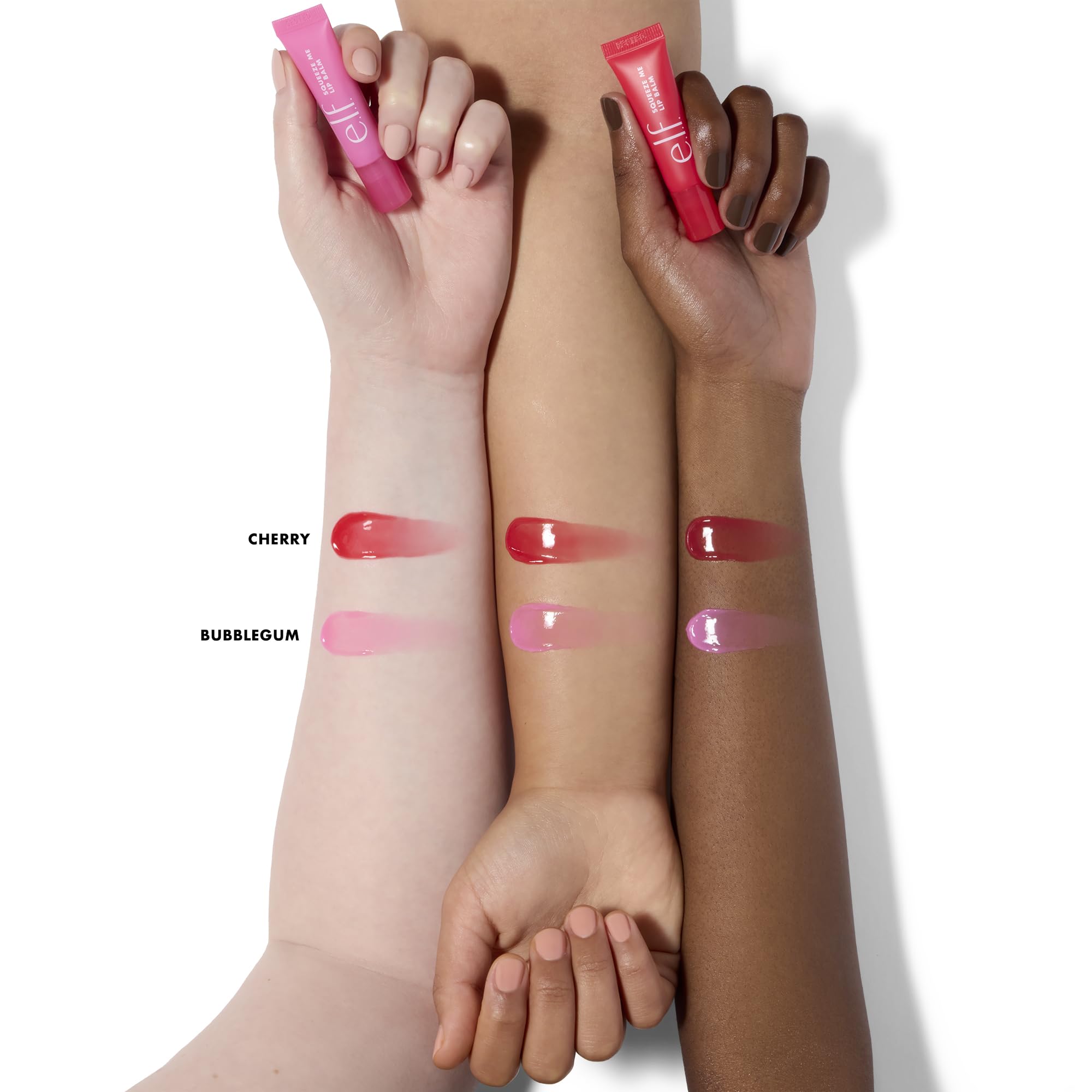 e.l.f. Squeeze Me More Lip Balm Duo, Moisturizing Balm For A Sheer Tint Of Color, Made With Hyaluronic Acid, Vegan & Cruelty-Free, Cherry & Bubblegum - TrustMedUSA