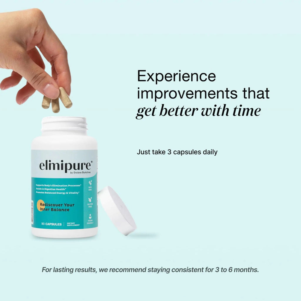 Elimipure Gut Cleanse & Restore Supplement: Natural & Effective Detox Cleanse Capsules | Fortify Your Microbiome | Effortless Morning Stools | Restore Your Gut from the Inside Out - TrustMedUSA