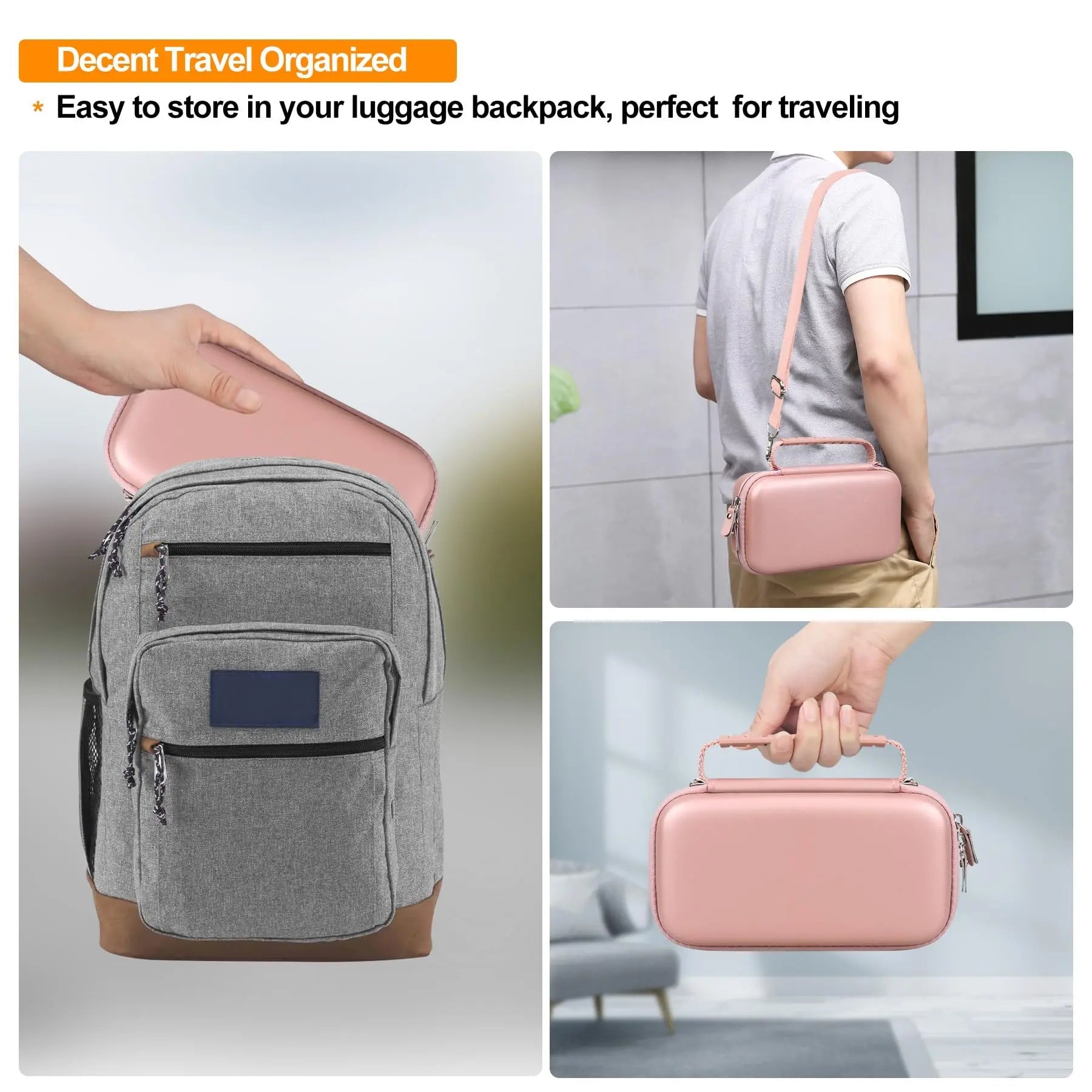 Elonbo Carrying Case Compatible with Portable Handheld Inhaler Nebulizer Machine - TrustMedUSA