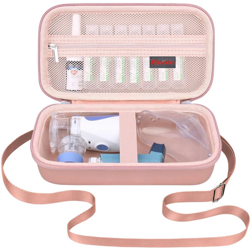 Elonbo Carrying Case Compatible with Portable Handheld Inhaler Nebulizer Machine - TrustMedUSA