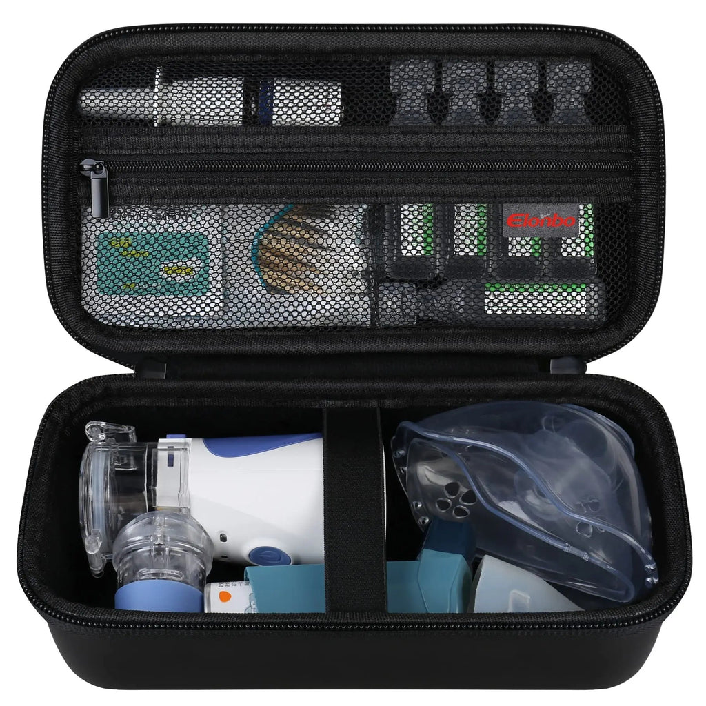 Elonbo Carrying Case for Portable Handheld Inhaler Nebulizer Machine for Adults and Kids - TrustMedUSA