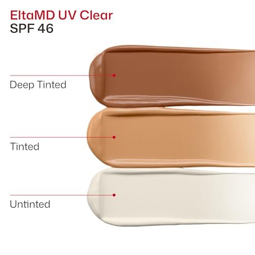 EltaMD UV Clear Tinted Sunscreen for Face, SPF 46 with Zinc Oxide, Oil-Free, Dermatologist Recommended, For Acne-Prone Sensitive Skin, 1.7 oz - TrustMedUSA