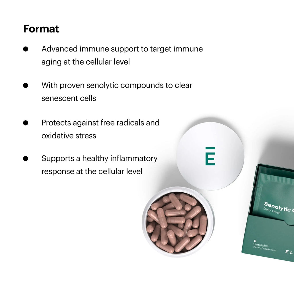 ELYSIUM Format Immune Support Supplement - Vitamin C Supplement, Immunity Support, Immune Defense, Intermittent Senolytic Complex Immune Support for Adults, Complete Immunity Supplement - 60ct - TrustMedUSA