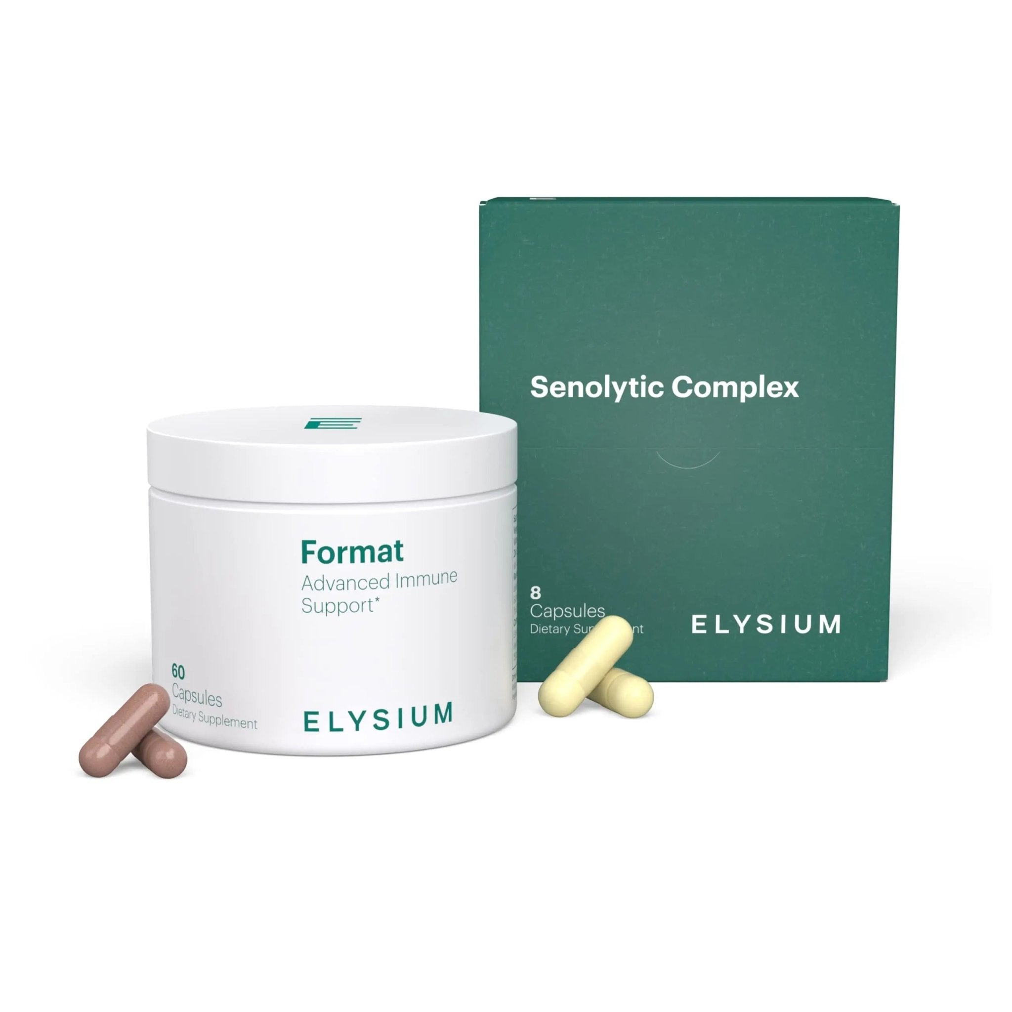 ELYSIUM Format Immune Support Supplement - Vitamin C Supplement, Immunity Support, Immune Defense, Intermittent Senolytic Complex Immune Support for Adults, Complete Immunity Supplement - 60ct - TrustMedUSA