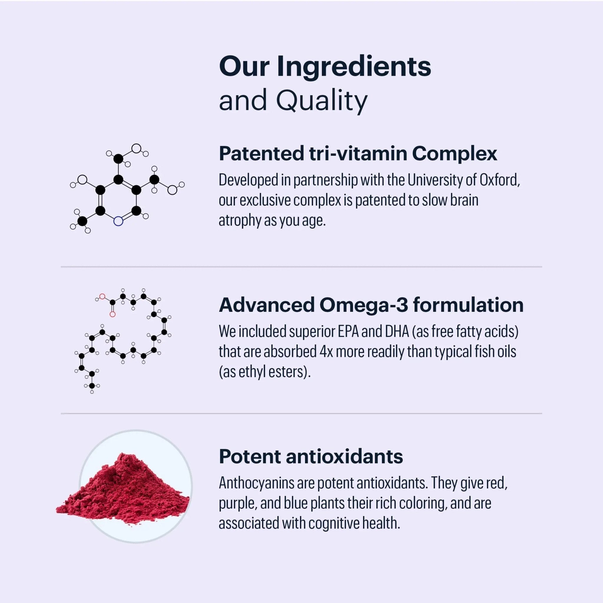 ELYSIUM Matter - 30 Servings - Brain Supplement for Memory and Focus Omega 3 Supplement + DHA - Vitamins to Support Brain Health and Memory - TrustMedUSA