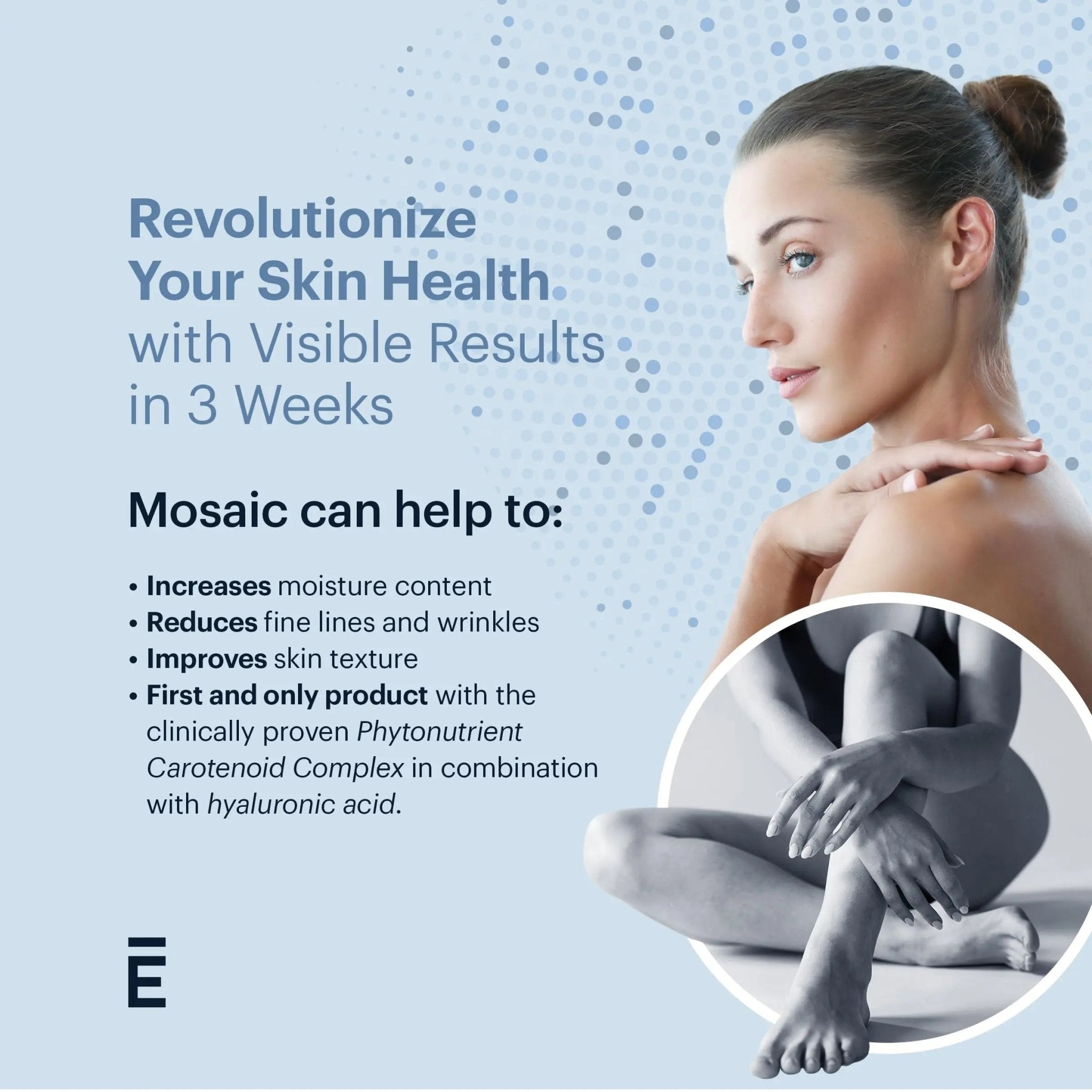 ELYSIUM Mosaic - Hyaluronic Acid Supplement - Clinically Proven - Fights Fine Lines & Skin Aging - Collagen Supplement - 30-Day Supply (Vegan Softgels) - TrustMedUSA