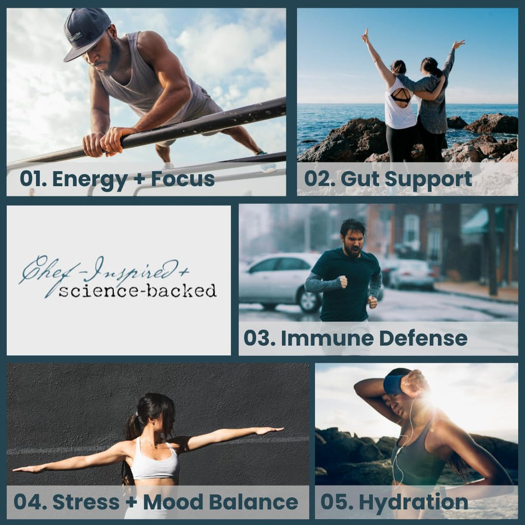 ELYXaR Daily Superfood Complex - Supplement Powder - 60+ Vitamins, Minerals, Wholefood-Sourced Ingredients, Stress Adaptogens, Pro & Prebiotics, Digestive Enzymes, & Electrolytes - 30 Servings - TrustMedUSA