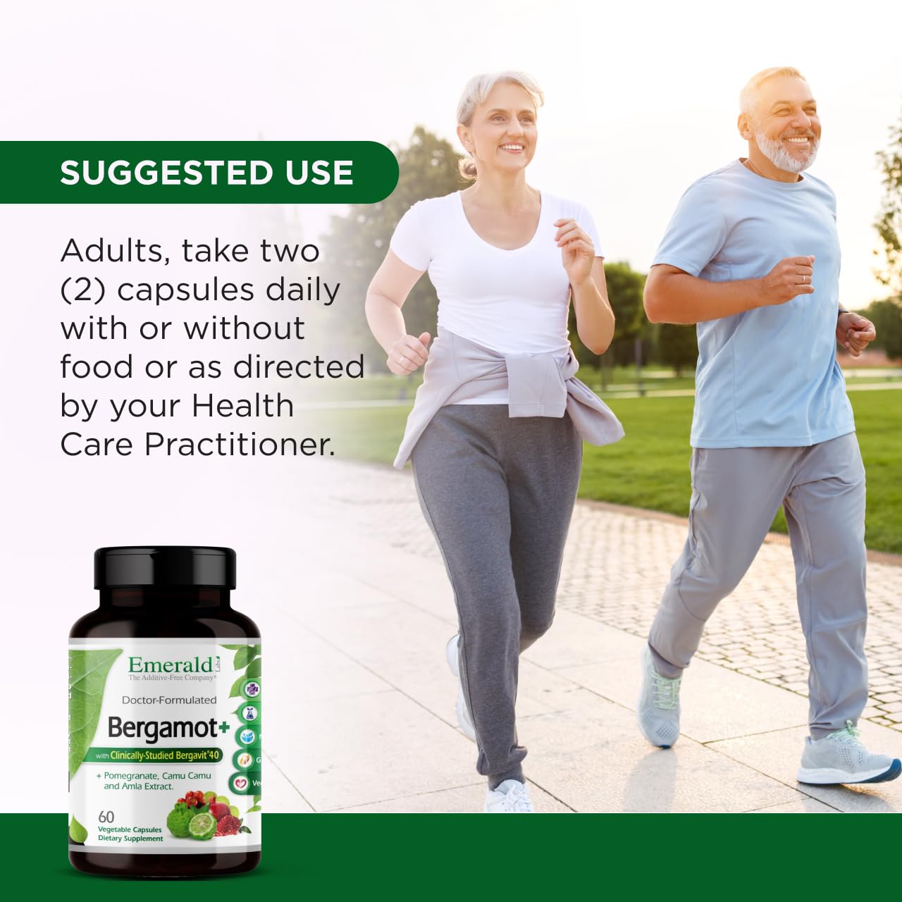 EMERALD LABS Bergamot+ - Supports Metabolism & Heart Health with Bergamot, Pomegranate, Amla & Camu Camu - Gluten-Free & Vegan - 60 Vegetable Capsules (30 Servings) - TrustMedUSA