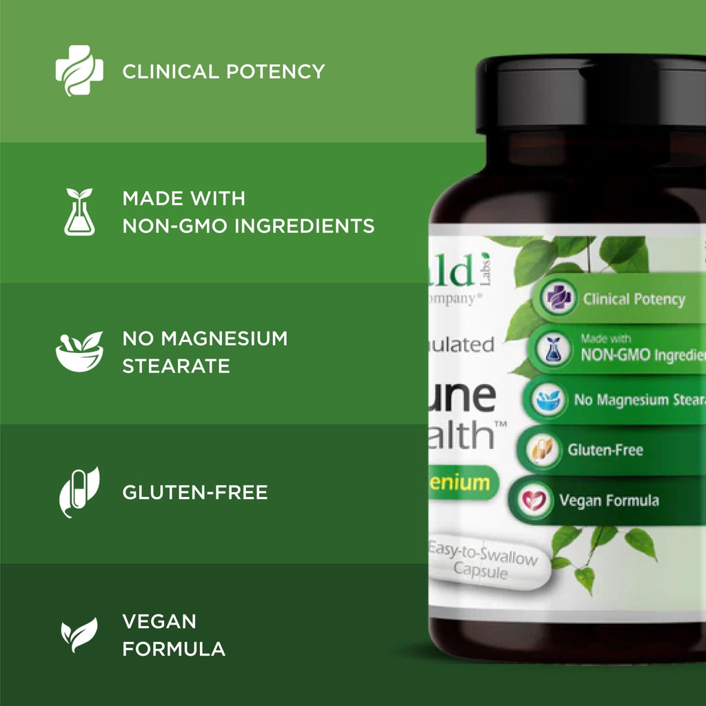 Emerald Labs HashiMune Health - Vegan Thyroid & Immune Support Supplement - Includes SelenoExcell Selenium & Myo-Inositol - 60 Vegetable Capsules (30-Day Supply) - TrustMedUSA
