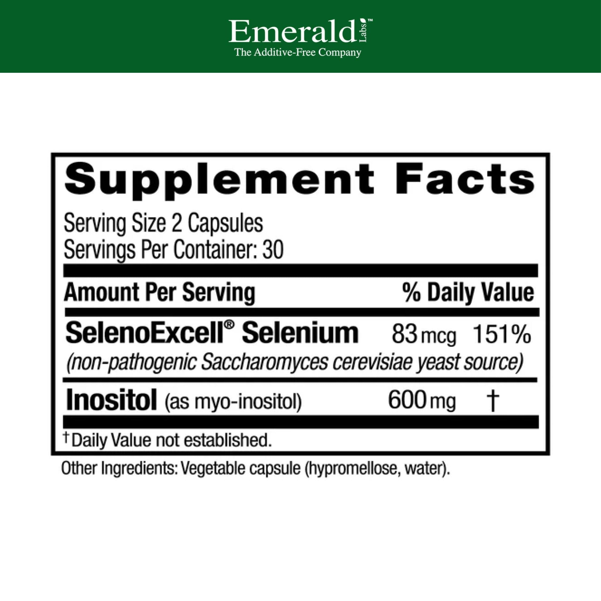 Emerald Labs HashiMune Health - Vegan Thyroid & Immune Support Supplement - Includes SelenoExcell Selenium & Myo-Inositol - 60 Vegetable Capsules (30-Day Supply) - TrustMedUSA