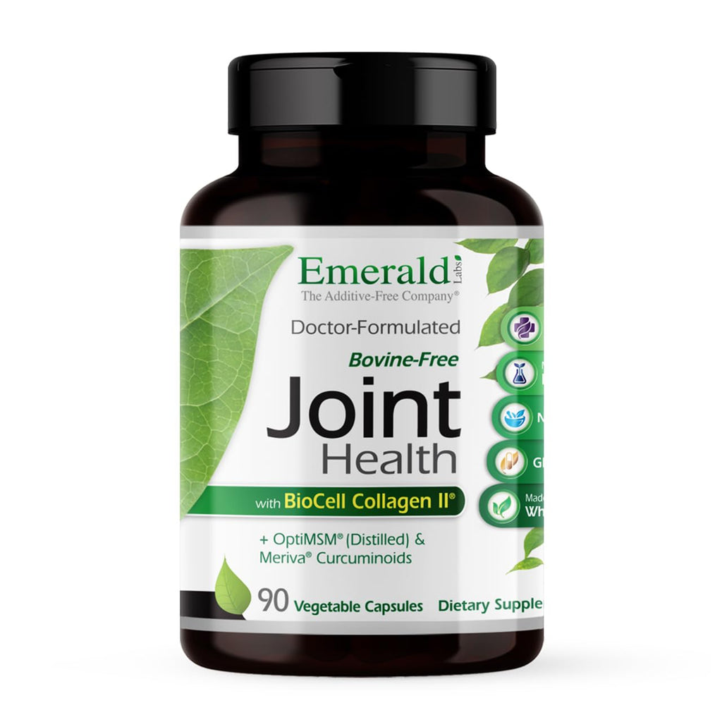 EMERALD LABS Joint Health - Biocell II Collagen, OptiMSM, Glucosamine, Meriva Turmeric Curcuminoids & More - Joint Health, Mobility & Flexibility Support* - 90 Vegetable Capsules (30-Day Supply) - TrustMedUSA
