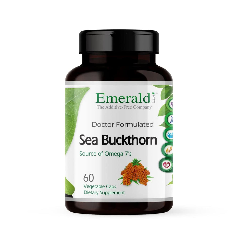 EMERALD LABS Sea Buckthorn - Dietary Supplement with Vitamins C, E & Omega 7 - Supports Adrenal, Energy, Skin & Immune Health - 60 Vegetable Capsules (30-Day Supply) - TrustMedUSA