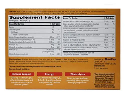 Emergen-C Super Orange Vitamin C - 30 Count (Pack of 4) (Packaging may vary) - TrustMedUSA